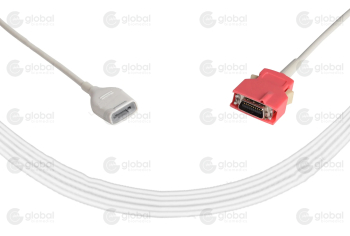 M-Tech Compatible Spo2 Interface Cable - Red 20-pin connector