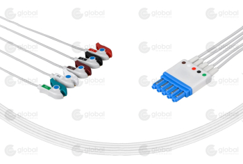 Philips Compatible Reusable ECG Lead Wire - AHA-M1968A-5 Leads Grabber