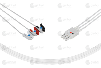 Philips Compatible Reusable ECG Lead Wire - AHA-M1671A-3 Leads Grabber