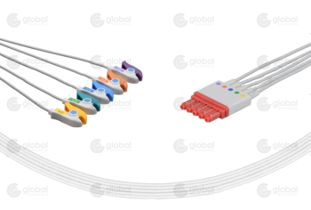 Philips Compatible Reusable ECG Lead Wire - AHA-M1976A-5 Leads (Chest Lead) Grabber