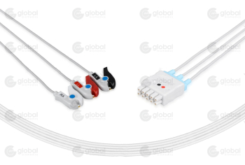 GE/Marquette Compatible Reusable ECG Lead Wire - AHA-3 Leads Grabber